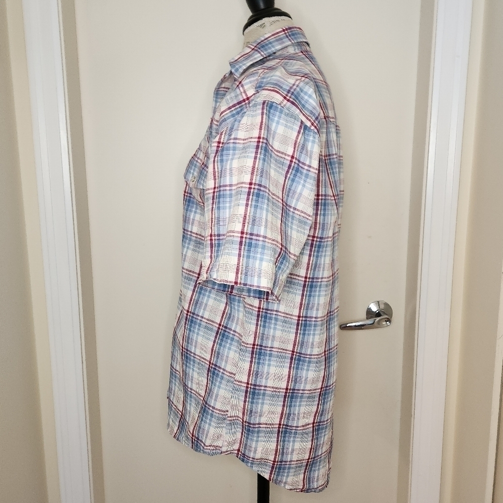 Mens Vintage Wrangler Plaid Shirt - Picture 3 of 10